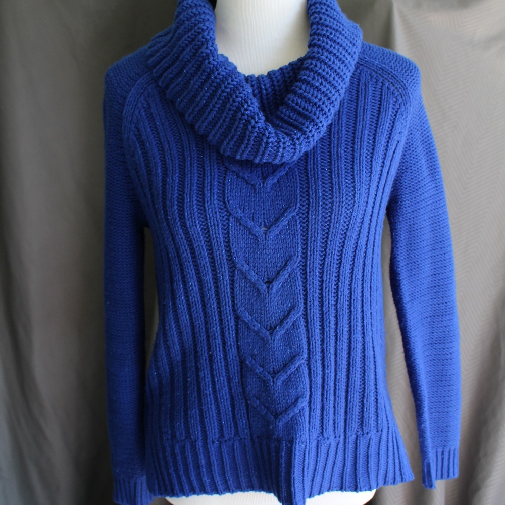 Soft Sparkly Cowl Neck Sweater